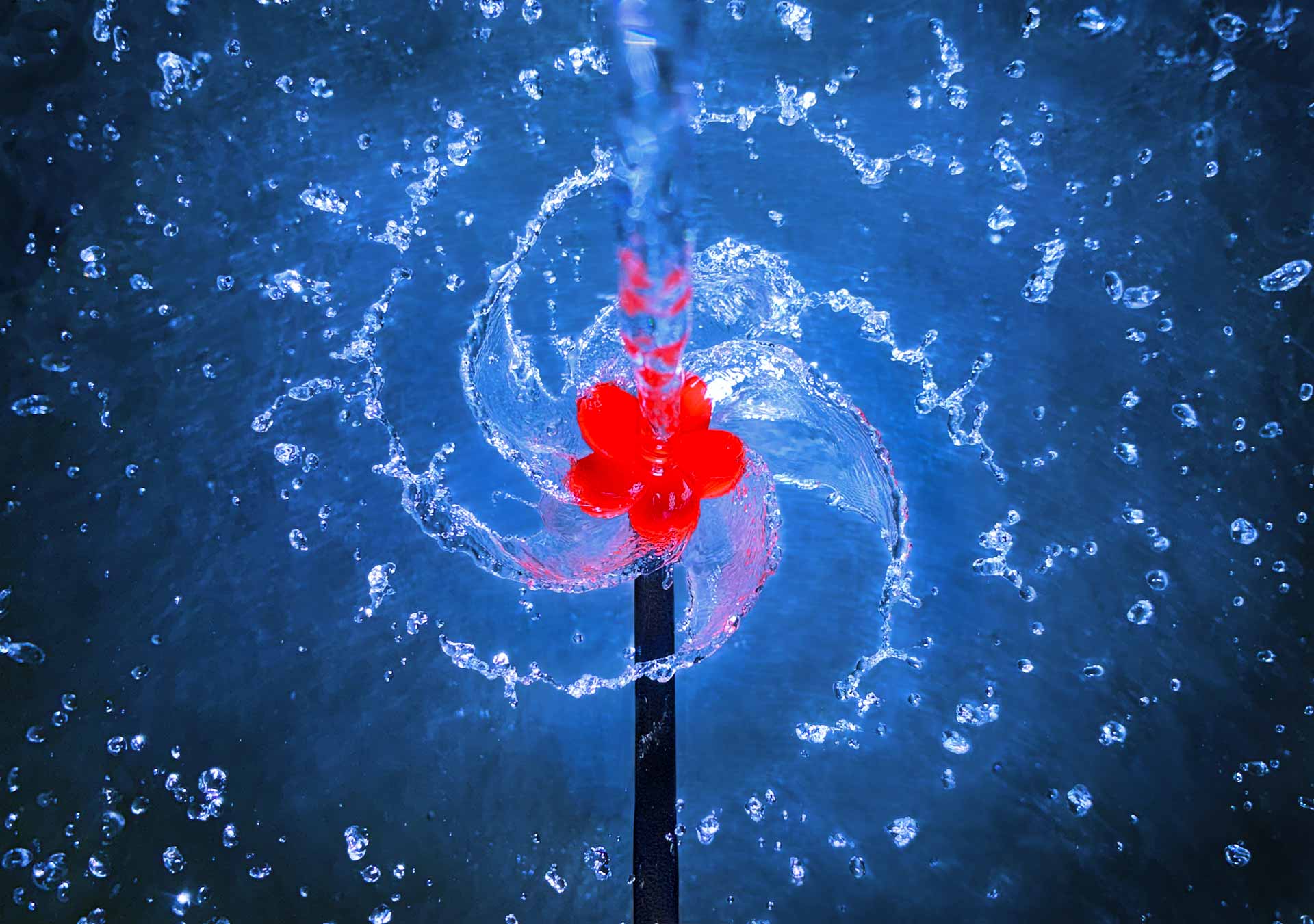 ファウンテンかんざし 桜の噴水の渦巻き