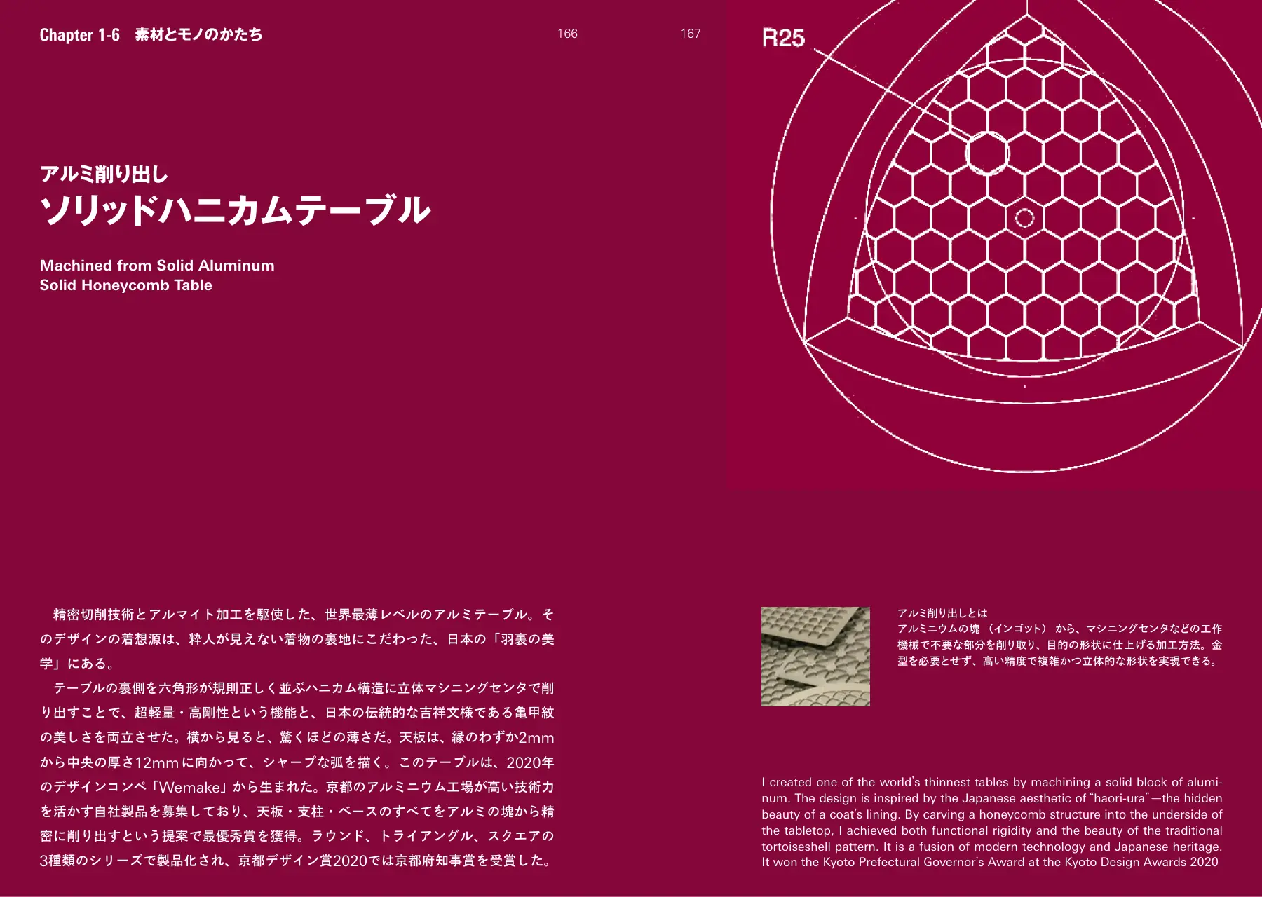 Solid Honeycomb Table p.166–167